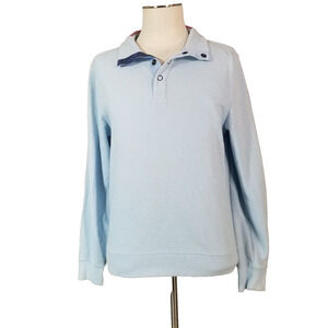 Charleston threads sweater men's medium blue long sleeve sweatshirt Henley